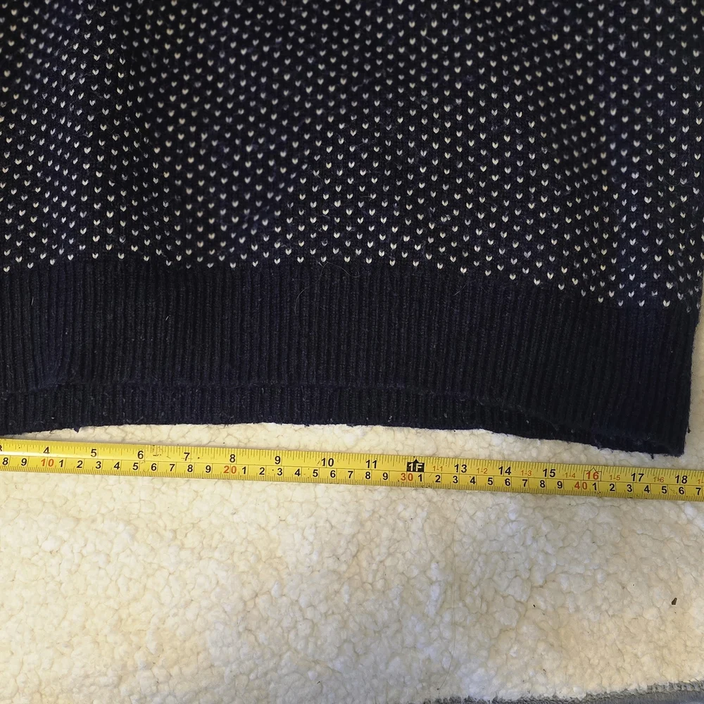 J Crew Mercantile Lambswool Blend FairIsle Hooded Sweater Size S/M (*Was Size L) - Picture 7 of 13